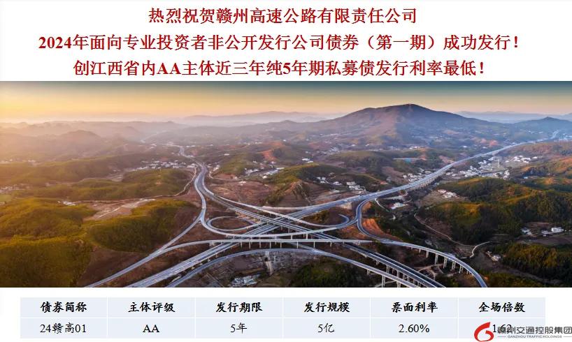 喜報(bào)！贛州交控集團(tuán)接連在資本市場(chǎng)發(fā)行債券成功！